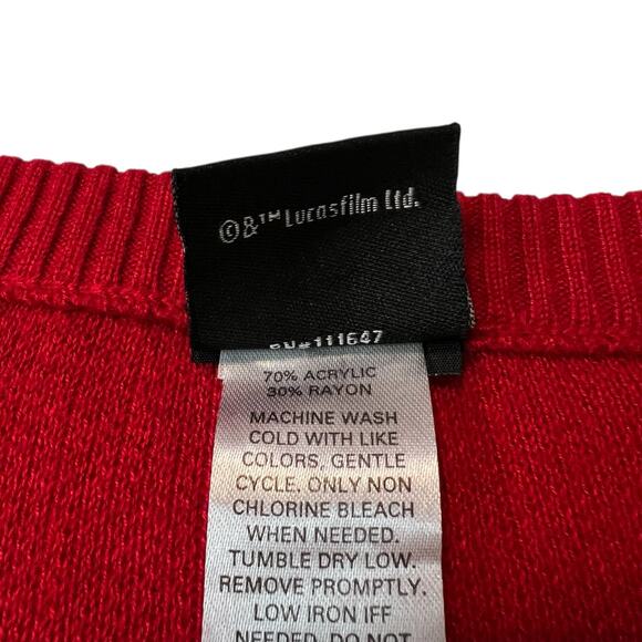 Star Wars Stormtrooper Ugly Christmas Sweater Men’s M Red Holiday Knit Lucasfilm - Picture 8 of 10